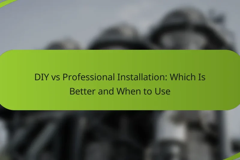 DIY vs Professional Installation: Which Is Better and When to Use