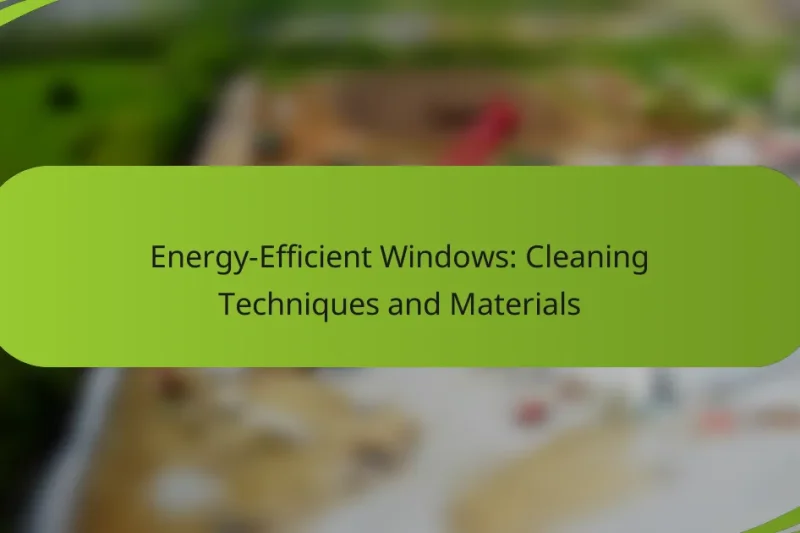 Energy-Efficient Windows: Cleaning Techniques and Materials