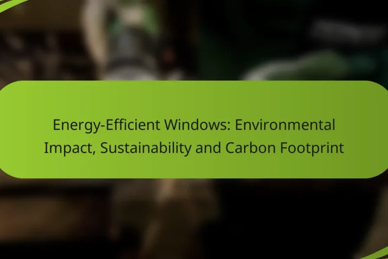 Energy-Efficient Windows: Environmental Impact, Sustainability and Carbon Footprint