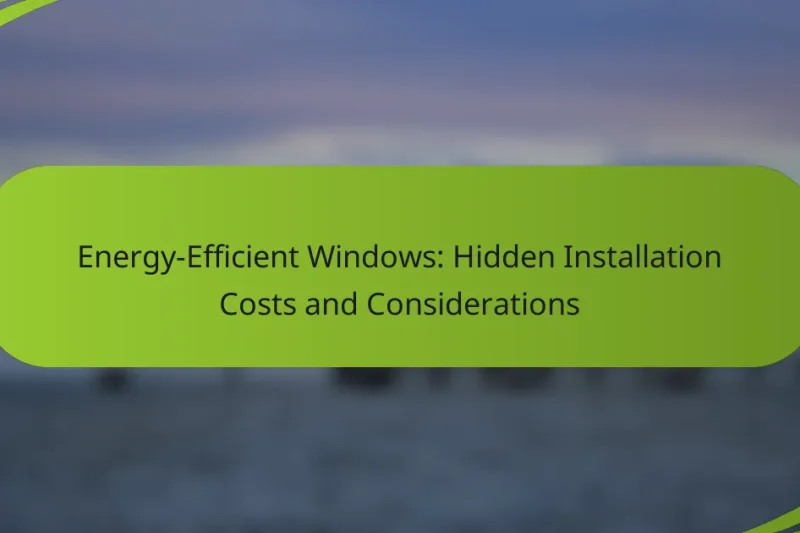 Energy-Efficient Windows: Hidden Installation Costs and Considerations
