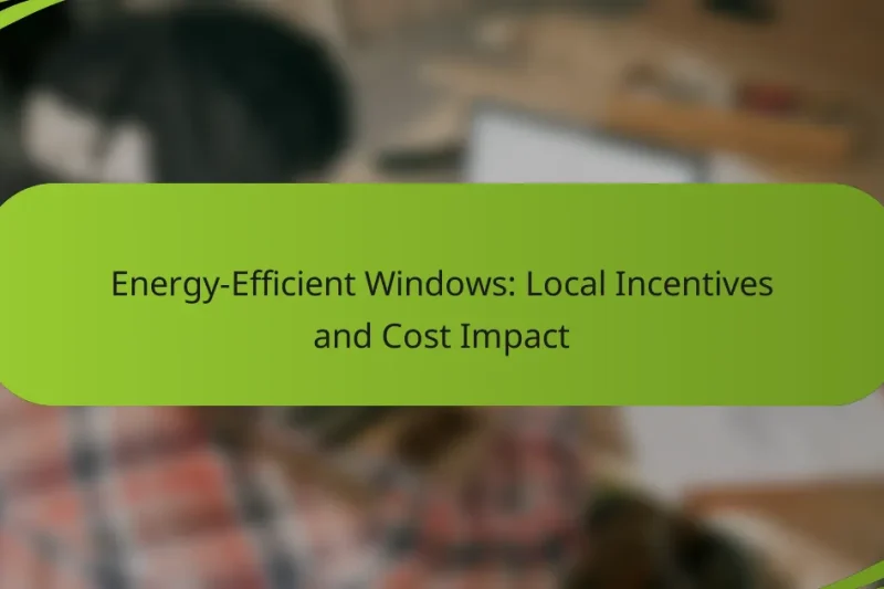 Energy-Efficient Windows: Local Incentives and Cost Impact