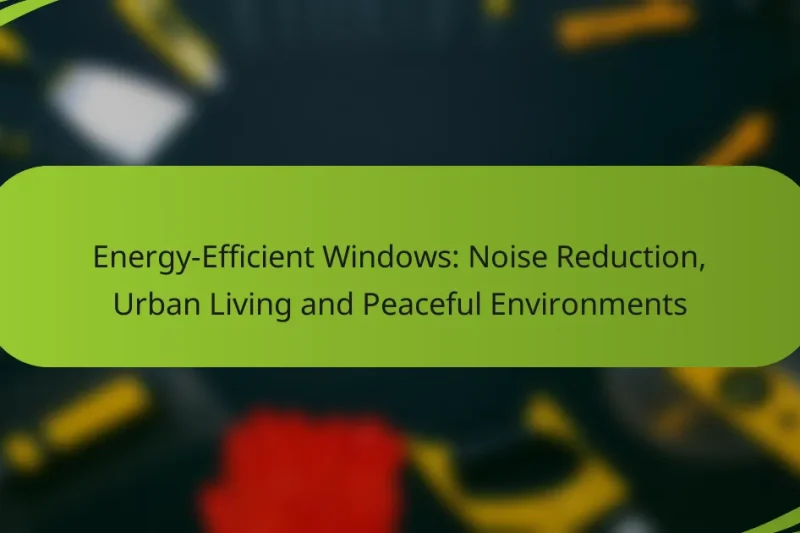 Energy-Efficient Windows: Noise Reduction, Urban Living and Peaceful Environments