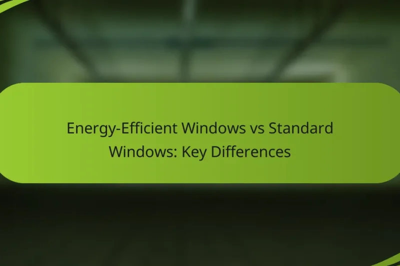 Energy-Efficient Windows vs Standard Windows: Key Differences
