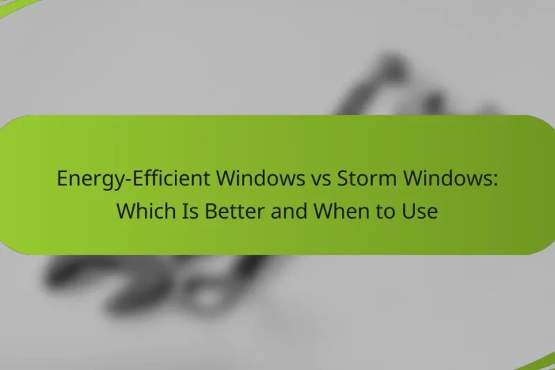 Energy-Efficient Windows vs Storm Windows: Which Is Better and When to Use