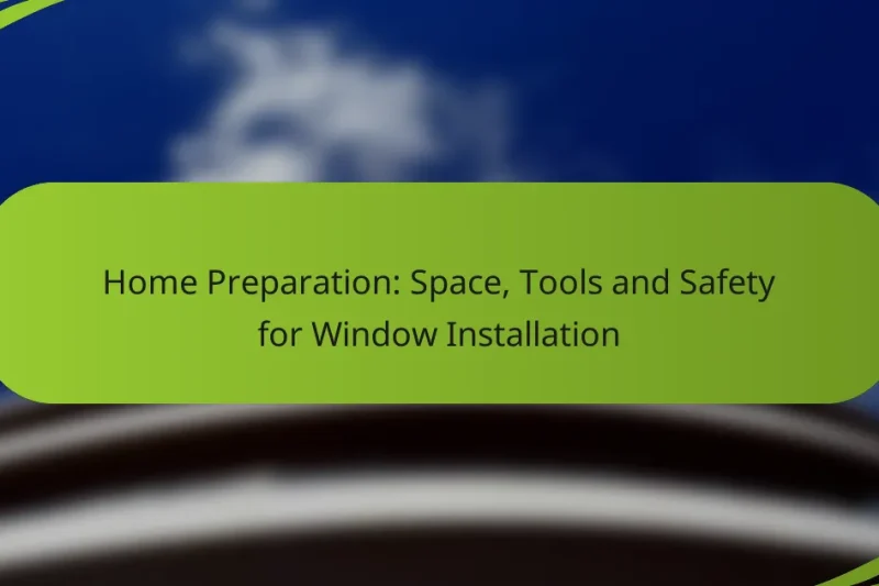 Home Preparation: Space, Tools and Safety for Window Installation