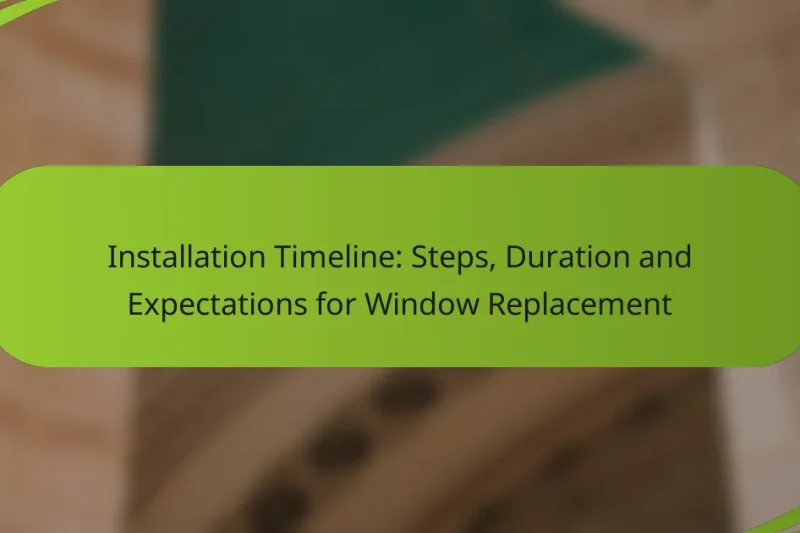 Installation Timeline: Steps, Duration and Expectations for Window Replacement