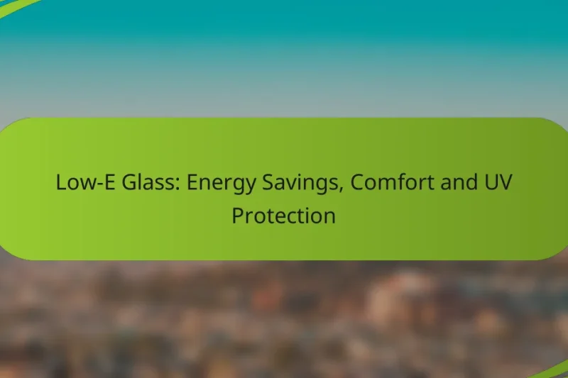 Low-E Glass: Energy Savings, Comfort and UV Protection