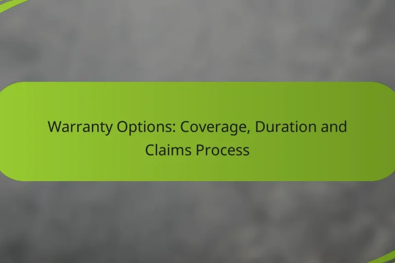 Warranty Options: Coverage, Duration and Claims Process