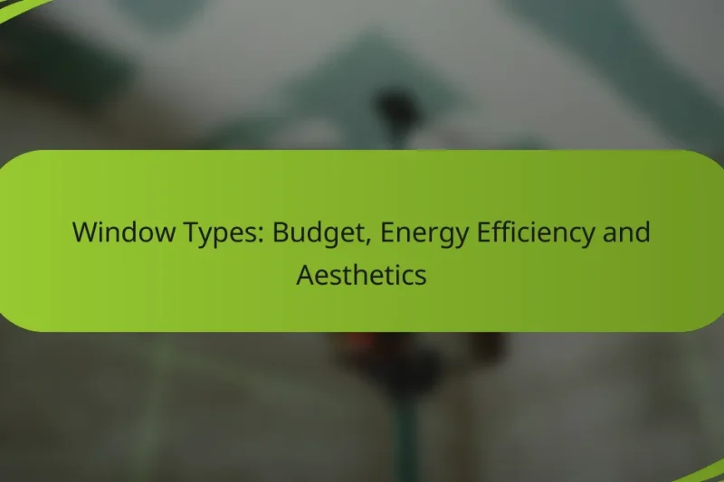 Window Types: Budget, Energy Efficiency and Aesthetics
